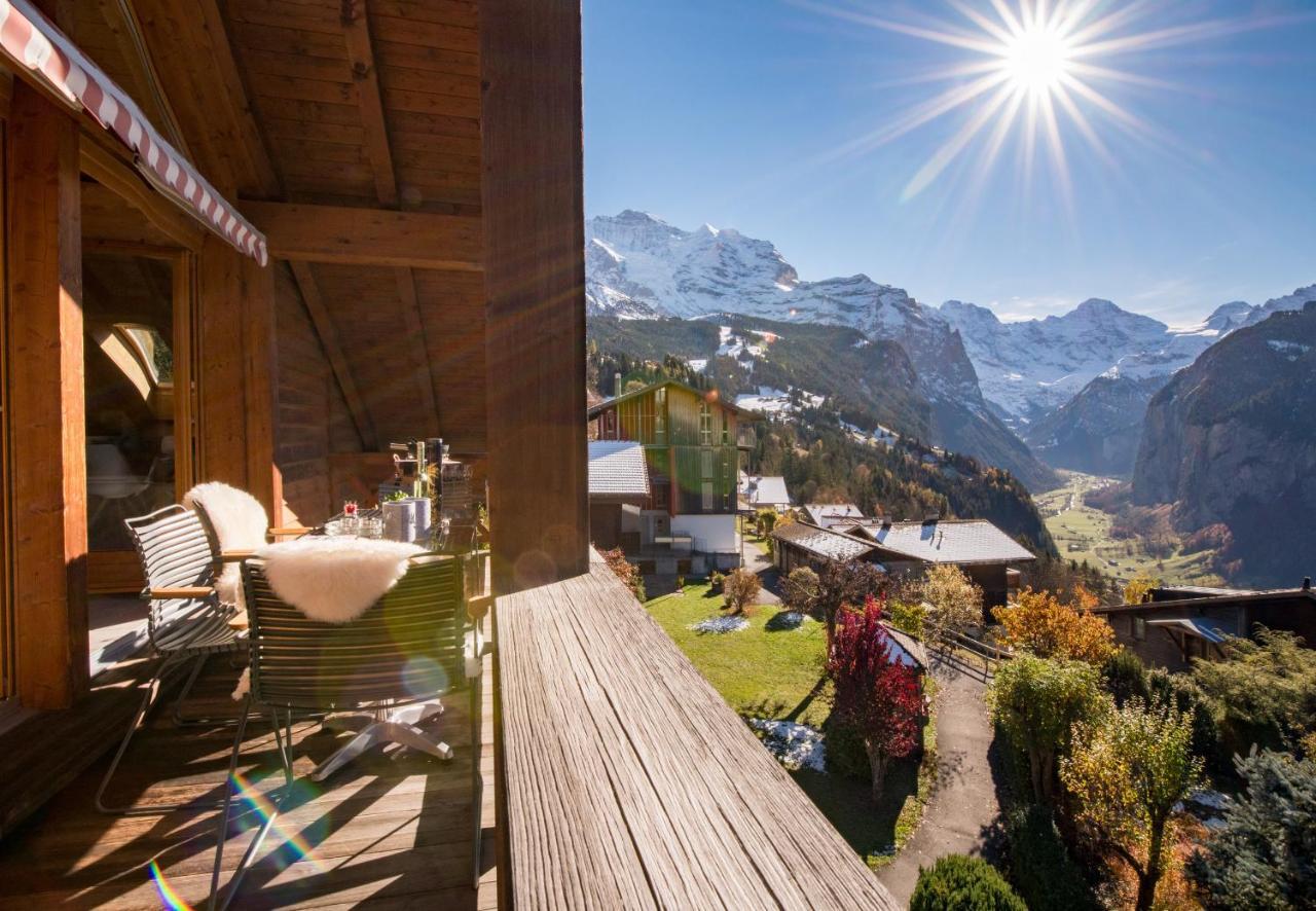 Chalet Rose Penthouse Wengen Exterior photo