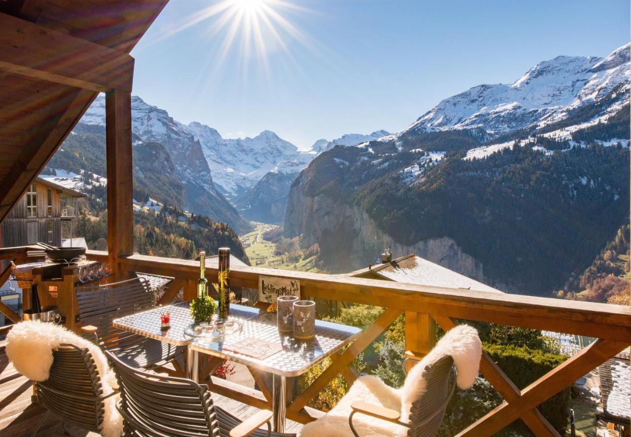 Chalet Rose Penthouse Wengen Exterior photo